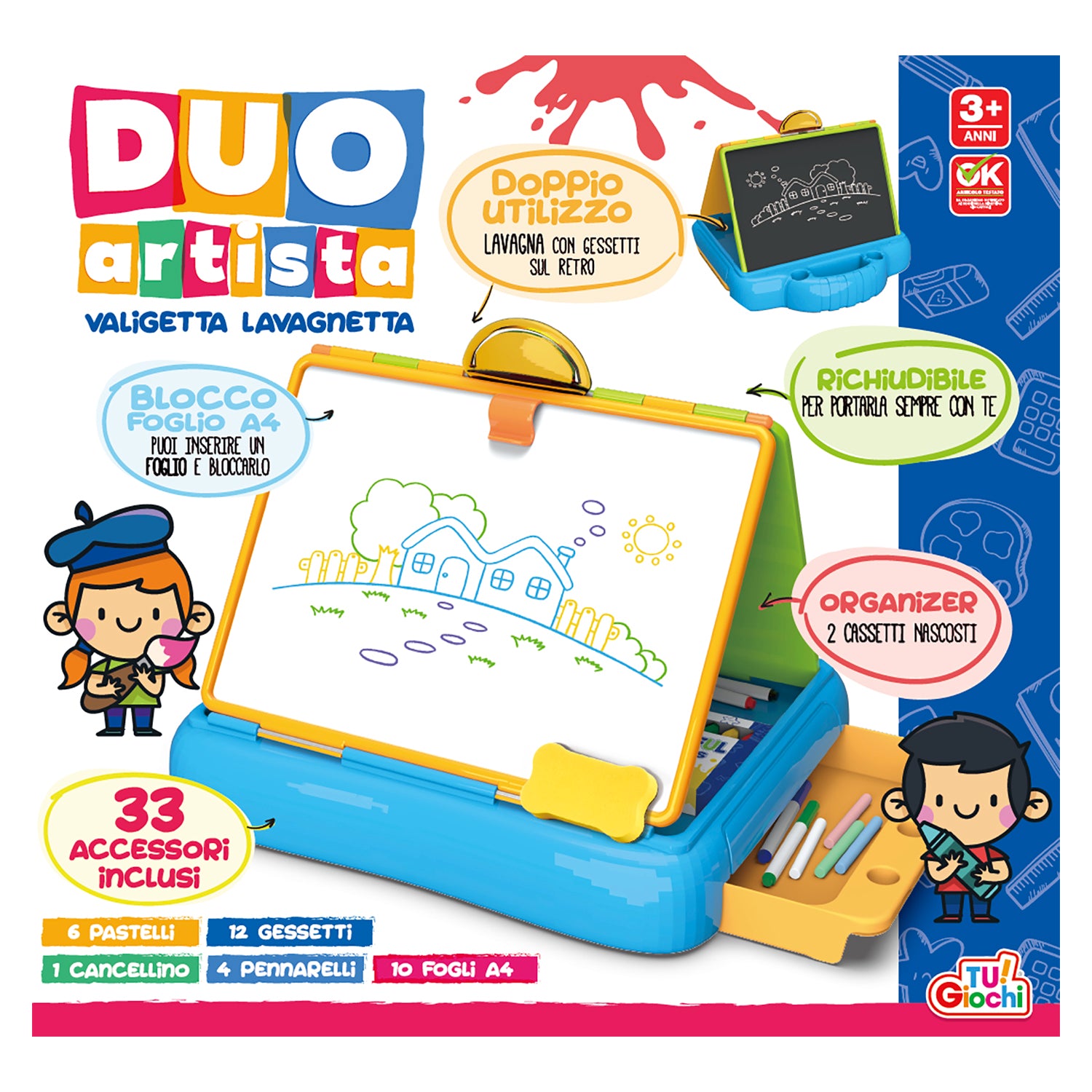 TU GIOCHI - Valigetta Lavagnetta Duo Artista